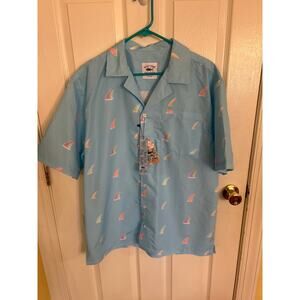 SPICY‎ TUNA Coastal Outfitter Light Blue Shark Fin SHIRT Size Medium NWT